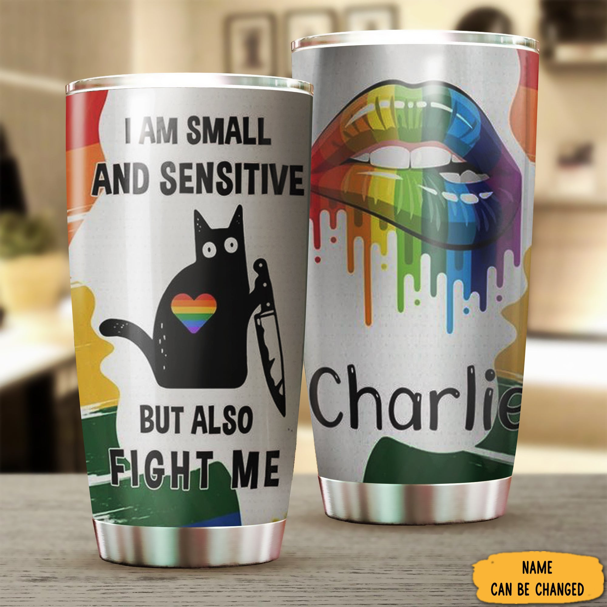 Custom LGBT Black Cat I Am Small And Sensitive Tumbler Support LGBT Tumbler Cups Gifts Custom LGBT Black Cat I Am Small And Sensitive Tumbler Support LGBT Tumbler Cups Gifts