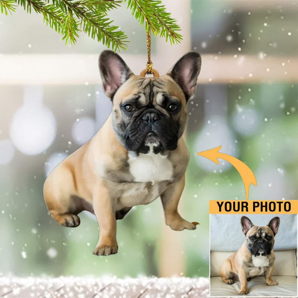 Custom Photo Pug Ornament Pug Christmas Ornament Personalized Xmas Tree Decoration Custom Photo Pug Ornament Pug Christmas Ornament Personalized Xmas Tree Decoration