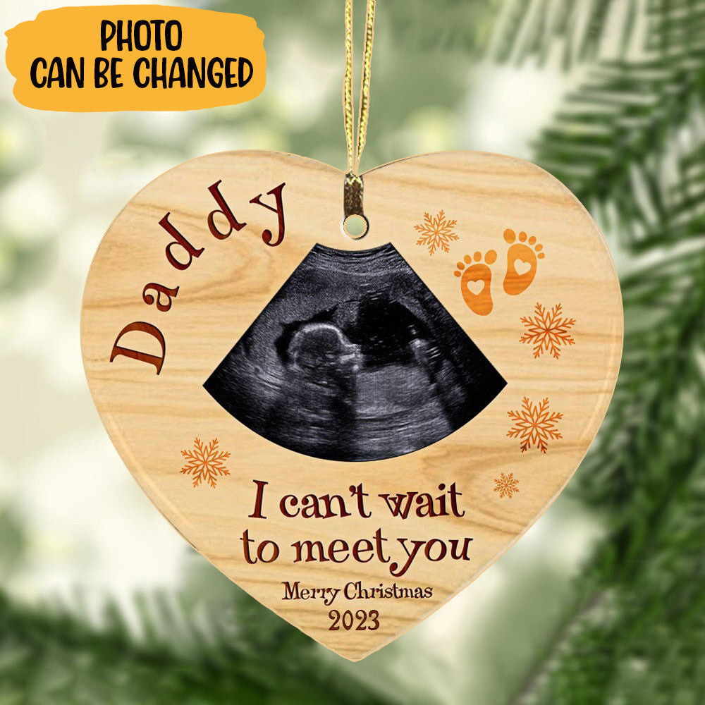 Custom Photo Ultrasound Christmas Ornament 2024 For Dad Personalized Ultrasound Ornament Custom Photo Ultrasound Christmas Ornament 2024 For Dad Personalized Ultrasound Ornament
