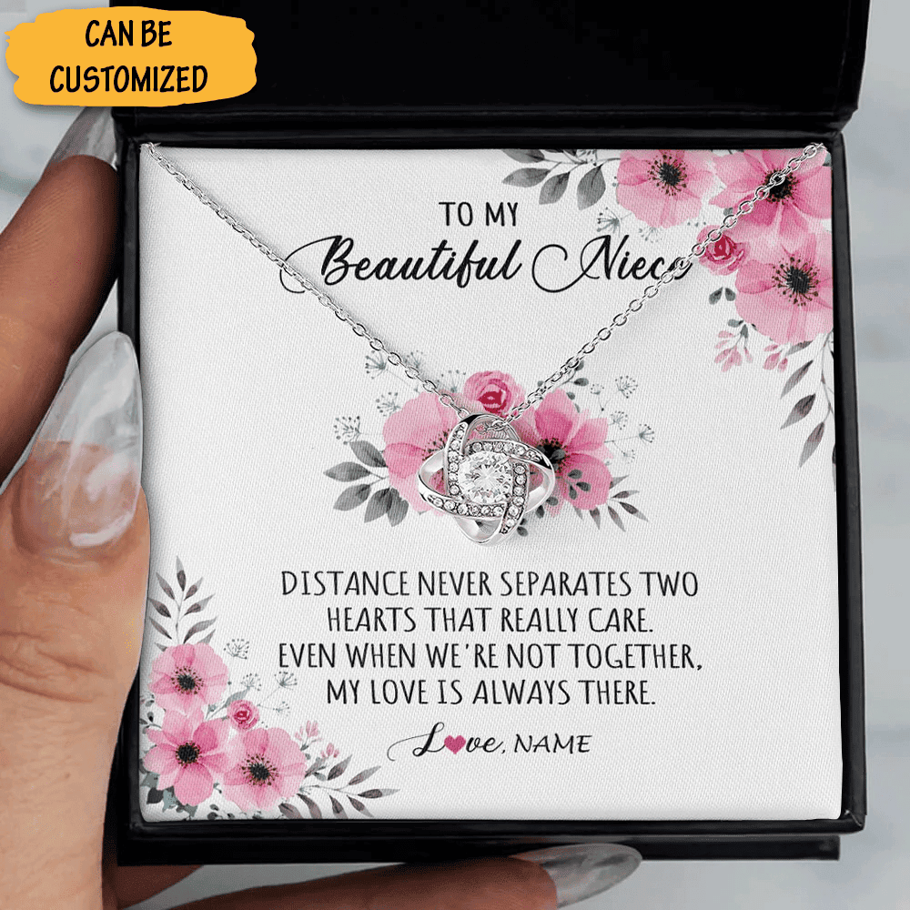 Custom To My Beautiful Niece Necklace Sterling Silver Love Knot Necklace 18Th Birthday Gift Ideas For Niece Custom To My Beautiful Niece Necklace Sterling Silver Love Knot Necklace 18Th Birthday Gift Ideas For Niece