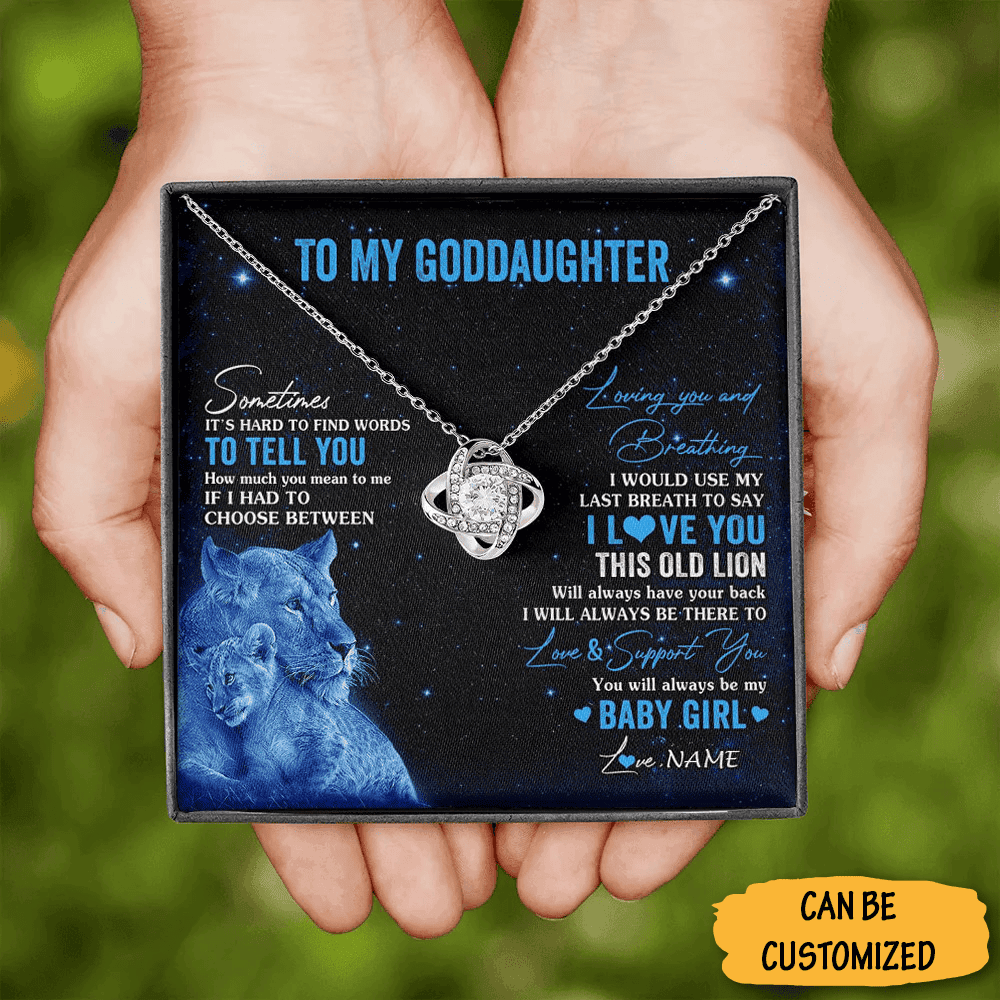 Custom To My Goddaughter Necklace Silver Love Knot Necklace Keepsake Ggoddaughter Gifts From Godparents Custom To My Goddaughter Necklace Silver Love Knot Necklace Keepsake Ggoddaughter Gifts From Godparents
