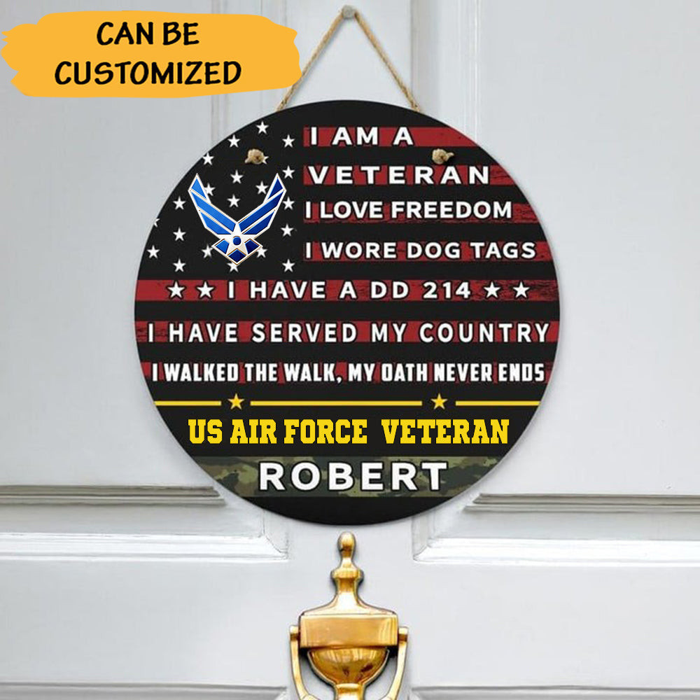 Custom US Air Force Veteran Door Sign Patriotic Home Decor Air Force Veteran Gift Ideas Custom US Air Force Veteran Door Sign Patriotic Home Decor Air Force Veteran Gift Ideas