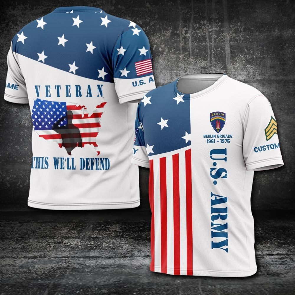 Custom US Army Division T-Shirt Berlin Brigade Army Shirts This We'll Defend Veteran Merch Custom US Army Division T-Shirt Berlin Brigade Army Shirts This We'll Defend Veteran Merch