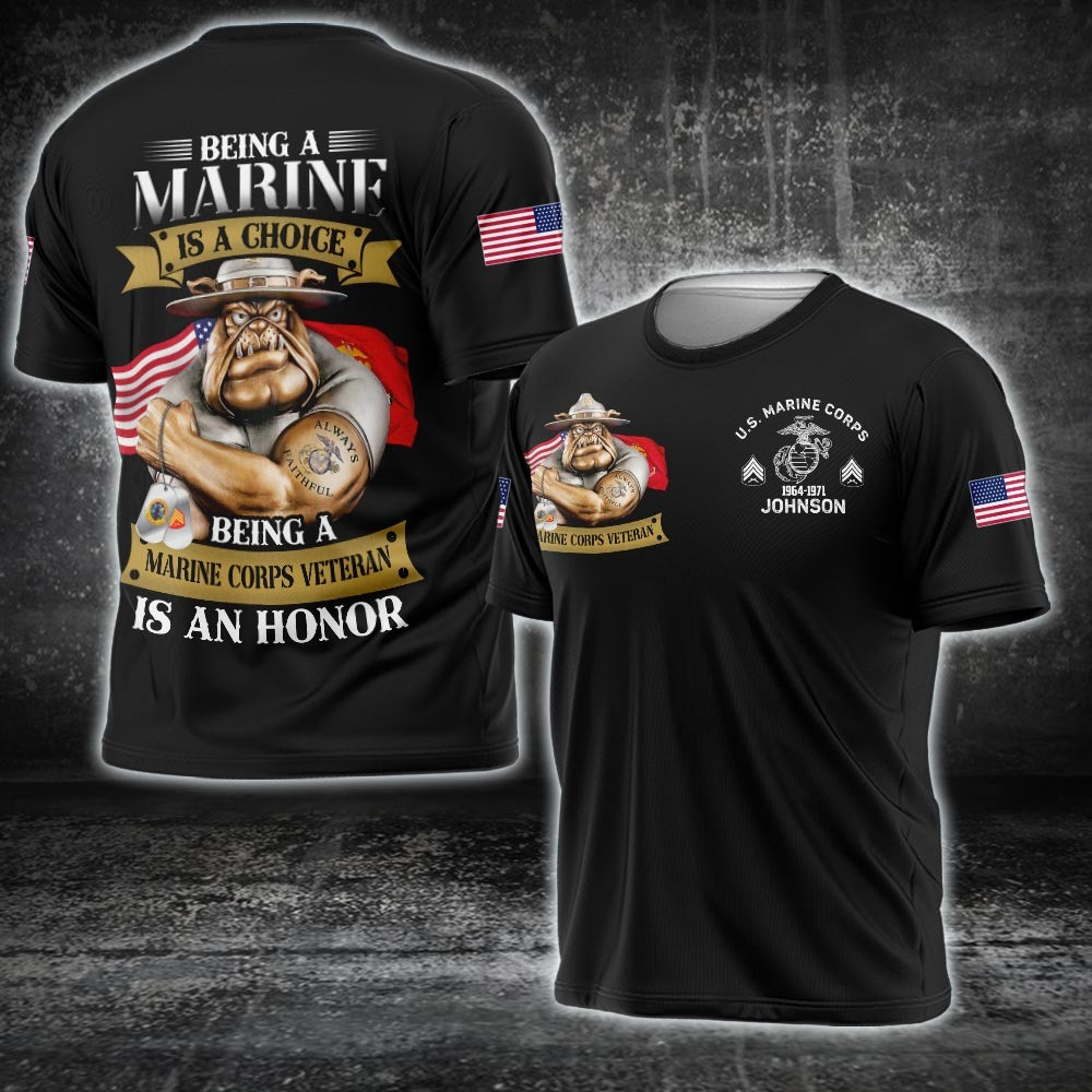 Custom US Marine Corps Battalion Veteran Shirt Being A Marine Corps Veteran Is An Honor T-Shirt Custom US Marine Corps Battalion Veteran Shirt Being A Marine Corps Veteran Is An Honor T-Shirt