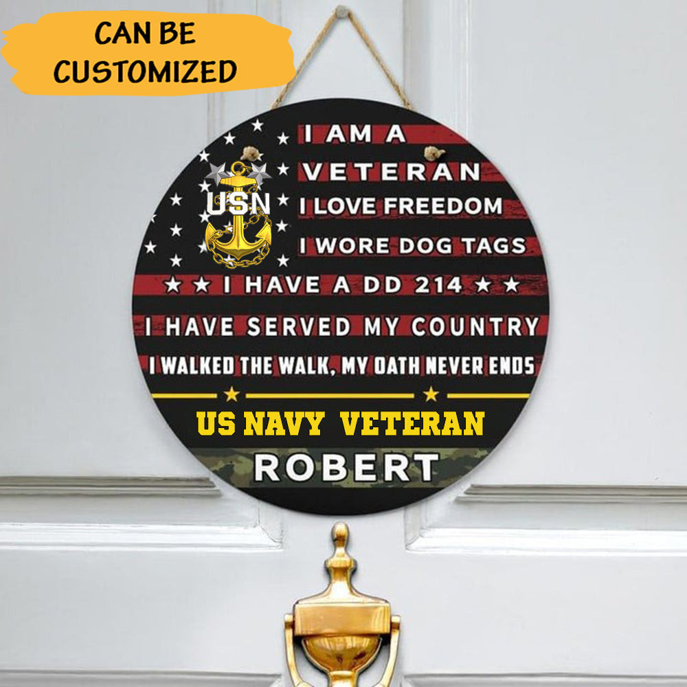 Custom US Navy Veteran Door Sign Patriotic Decor Best Gifts For Navy Veterans Custom US Navy Veteran Door Sign Patriotic Decor Best Gifts For Navy Veterans