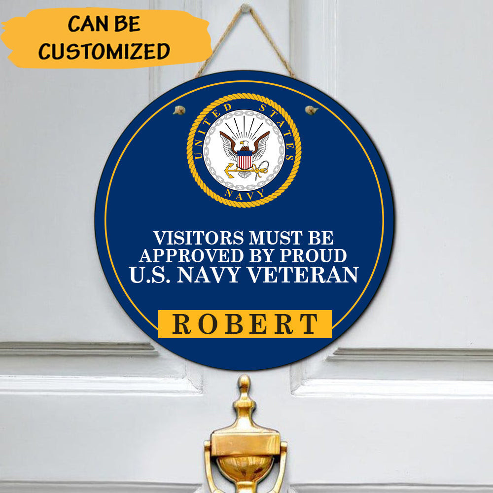 Custom U.S Navy Veteran Door Sign Patriotic Proud USN Unique Gifts For Navy Veterans Custom U.S Navy Veteran Door Sign Patriotic Proud USN Unique Gifts For Navy Veterans