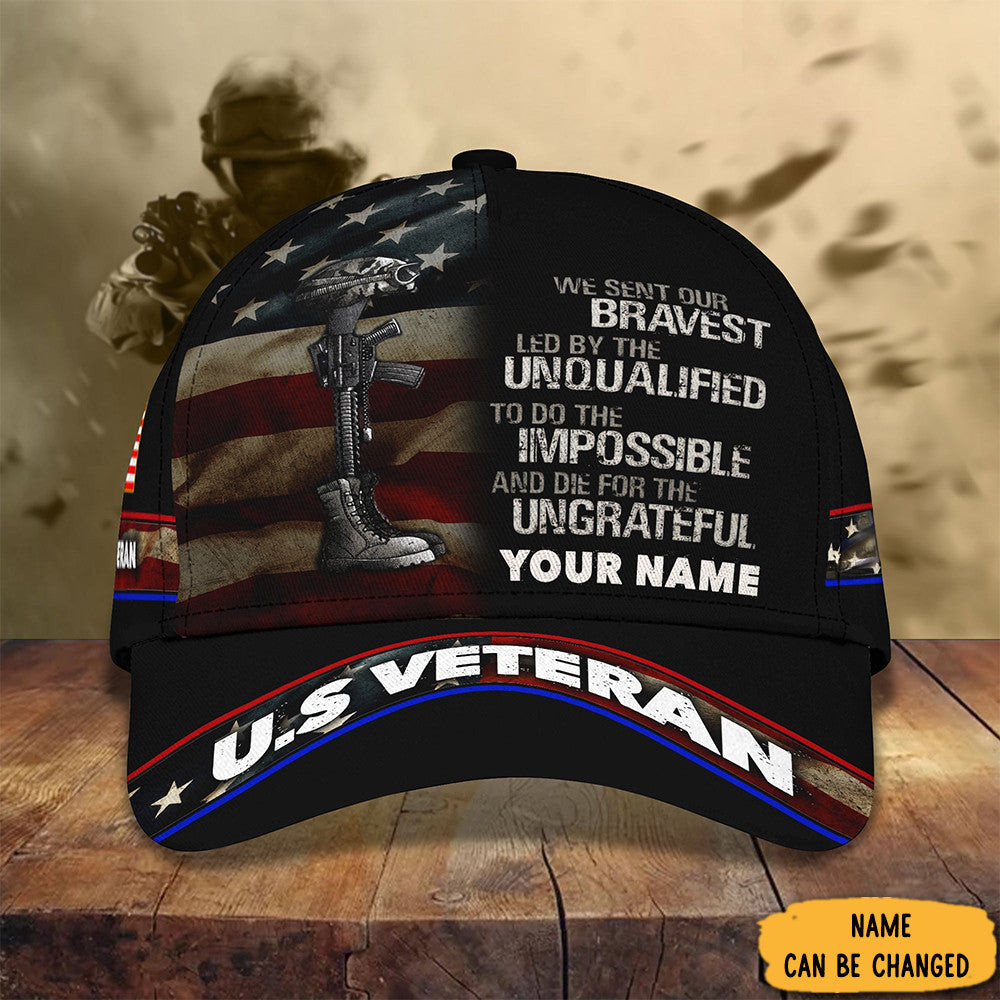 Custom We Sent Our Bravest Veteran Hat Gift Ideas For Vets On Veterans Day Custom We Sent Our Bravest Veteran Hat Gift Ideas For Vets On Veterans Day