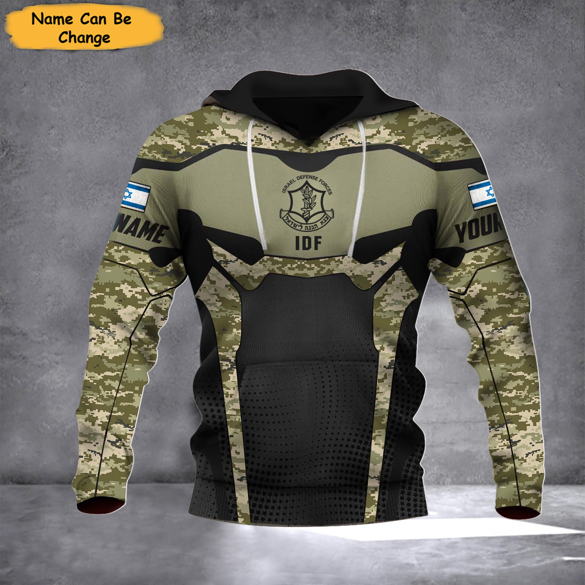 Customized IDF Hoodie Pro Israel Hoodie Israel Defense Forces Clothing Camo Israeli Army Merch