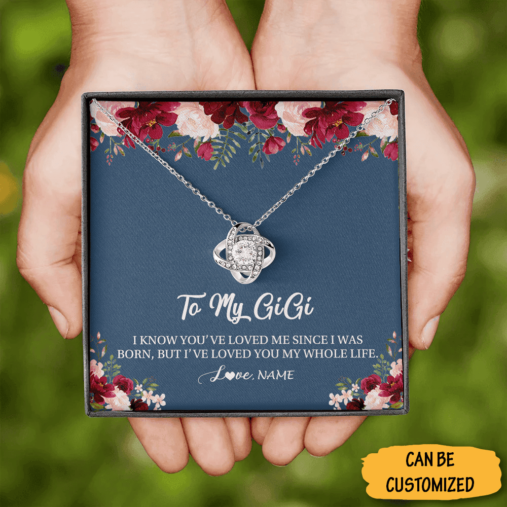Customized To My Gigi Necklace With Meaningful Messages Silver Love Knot Necklace Gigi Gifts For Grandma Customized To My Gigi Necklace With Meaningful Messages Silver Love Knot Necklace Gigi Gifts For Grandma