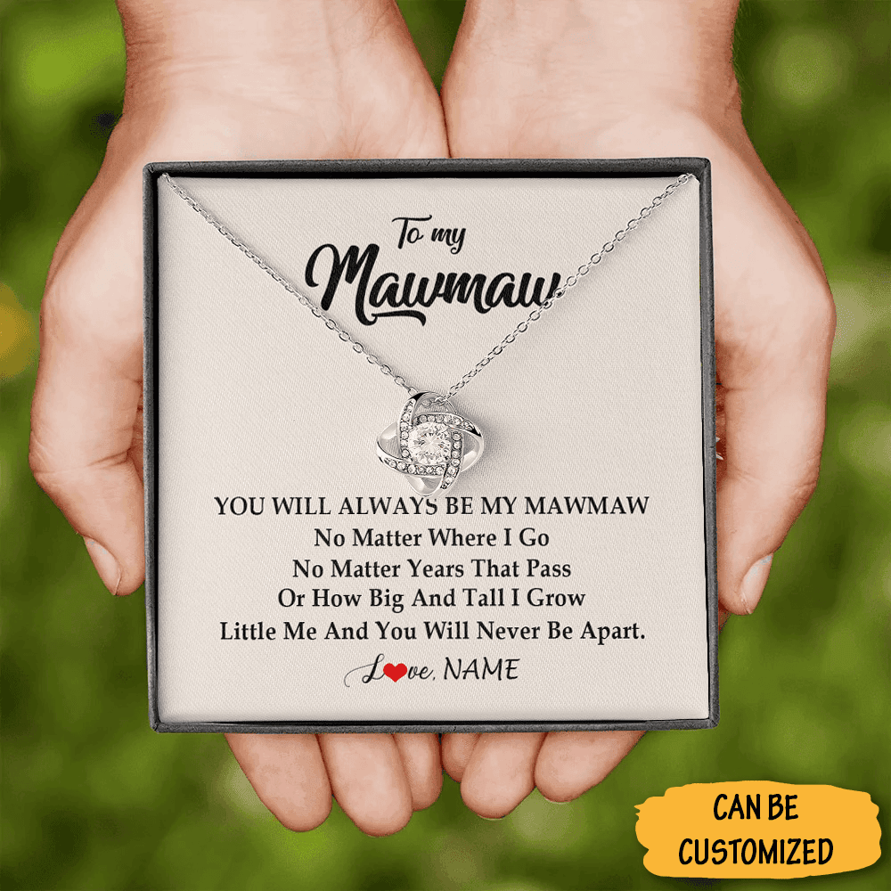 Customized To My Mamaw Necklace Sterling Silver Love Knot Pendant Necklace Jewelry Christmas Gifts For Mamaw Customized To My Mamaw Necklace Sterling Silver Love Knot Pendant Necklace Jewelry Christmas Gifts For Mamaw