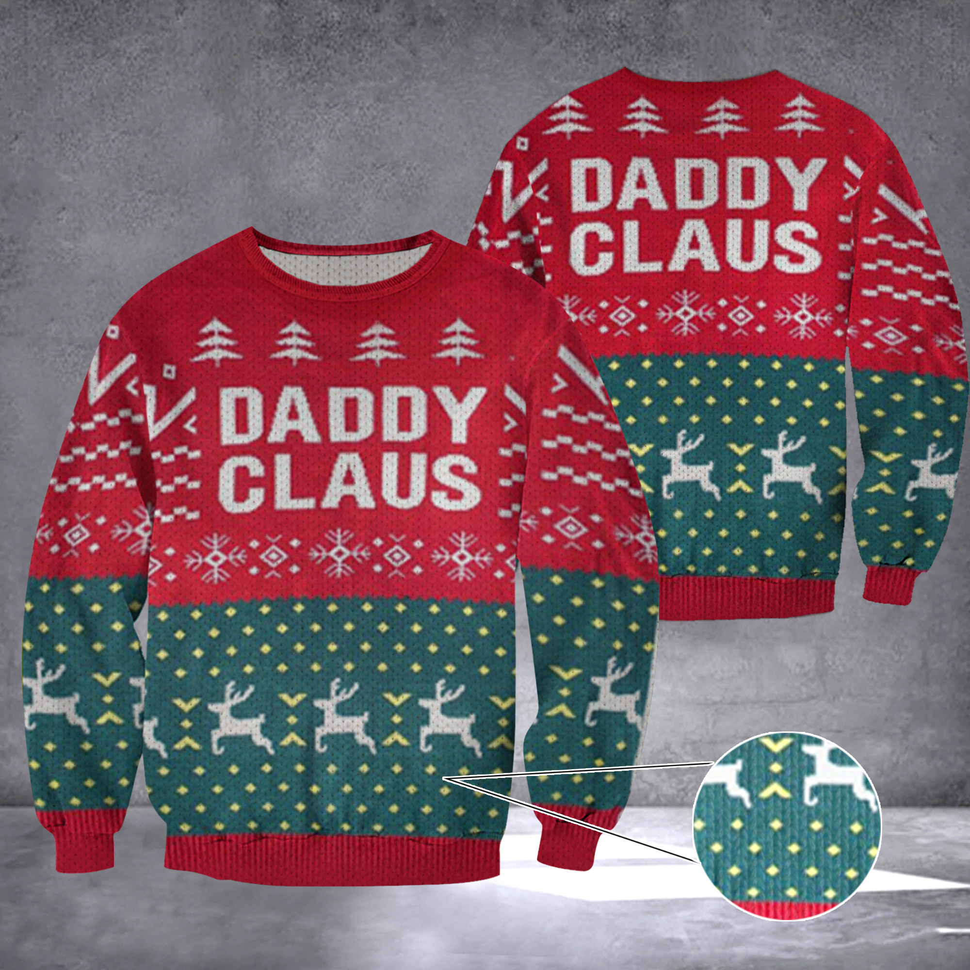 Daddy Claus Ugly Christmas Sweaters Funny Matching Family Christmas Sweaters Gift For Daddy Daddy Claus Ugly Christmas Sweaters Funny Matching Family Christmas Sweaters Gift For Daddy