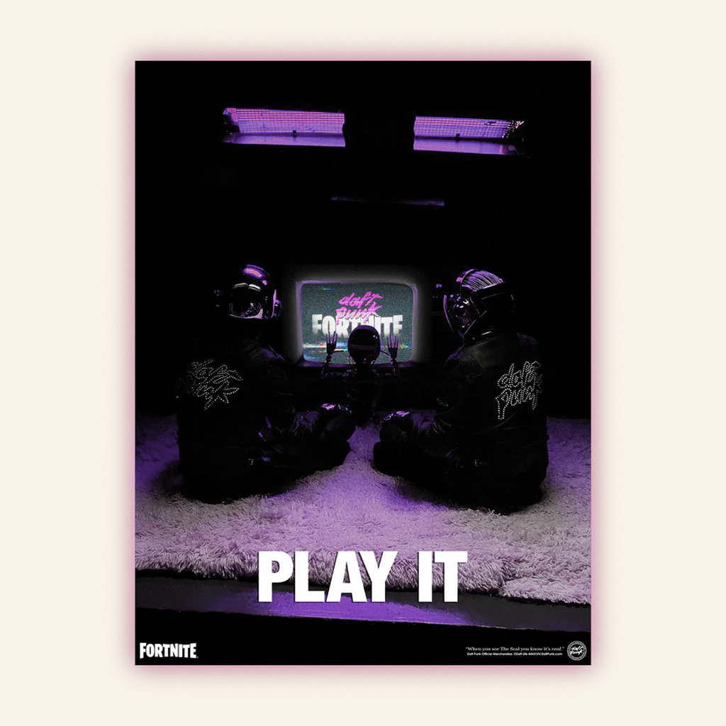 Daft Punk Fortnite Merch Fortnite x Daft Punk Poster Wall Art For Living Room