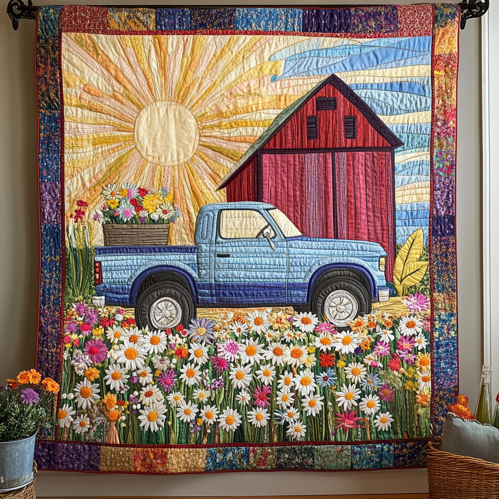 Daisy Drive Quilted Blanket Cute Colorful Blanket Gifts For Teenage Brother Daisy Drive Quilted Blanket Cute Colorful Blanket Gifts For Teenage Brother