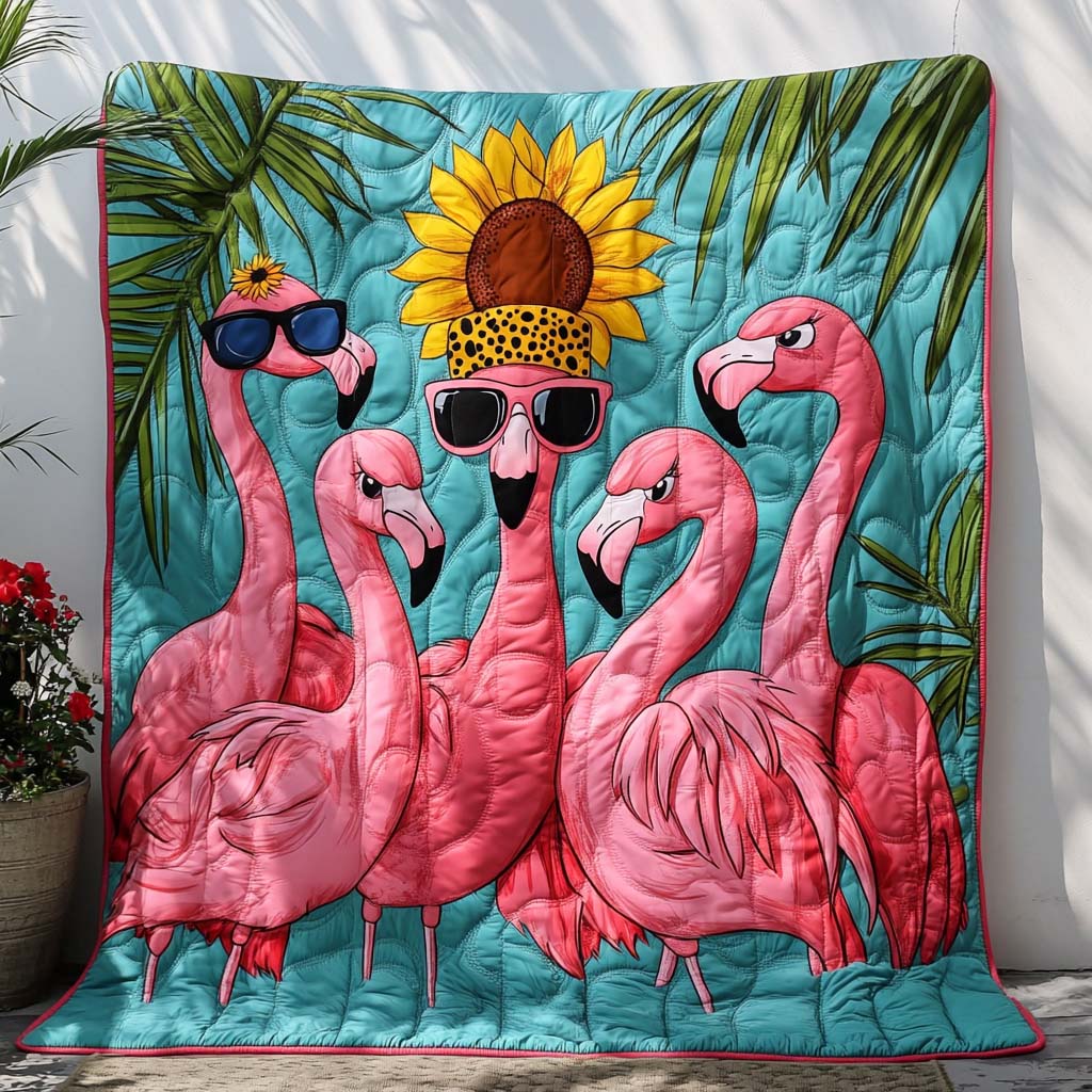 Dancing Feathers Quilted Blanket Nice Throw Blanket Awesome Gifts For Flamingo Lovers Dancing Feathers Quilted Blanket Nice Throw Blanket Awesome Gifts For Flamingo Lovers