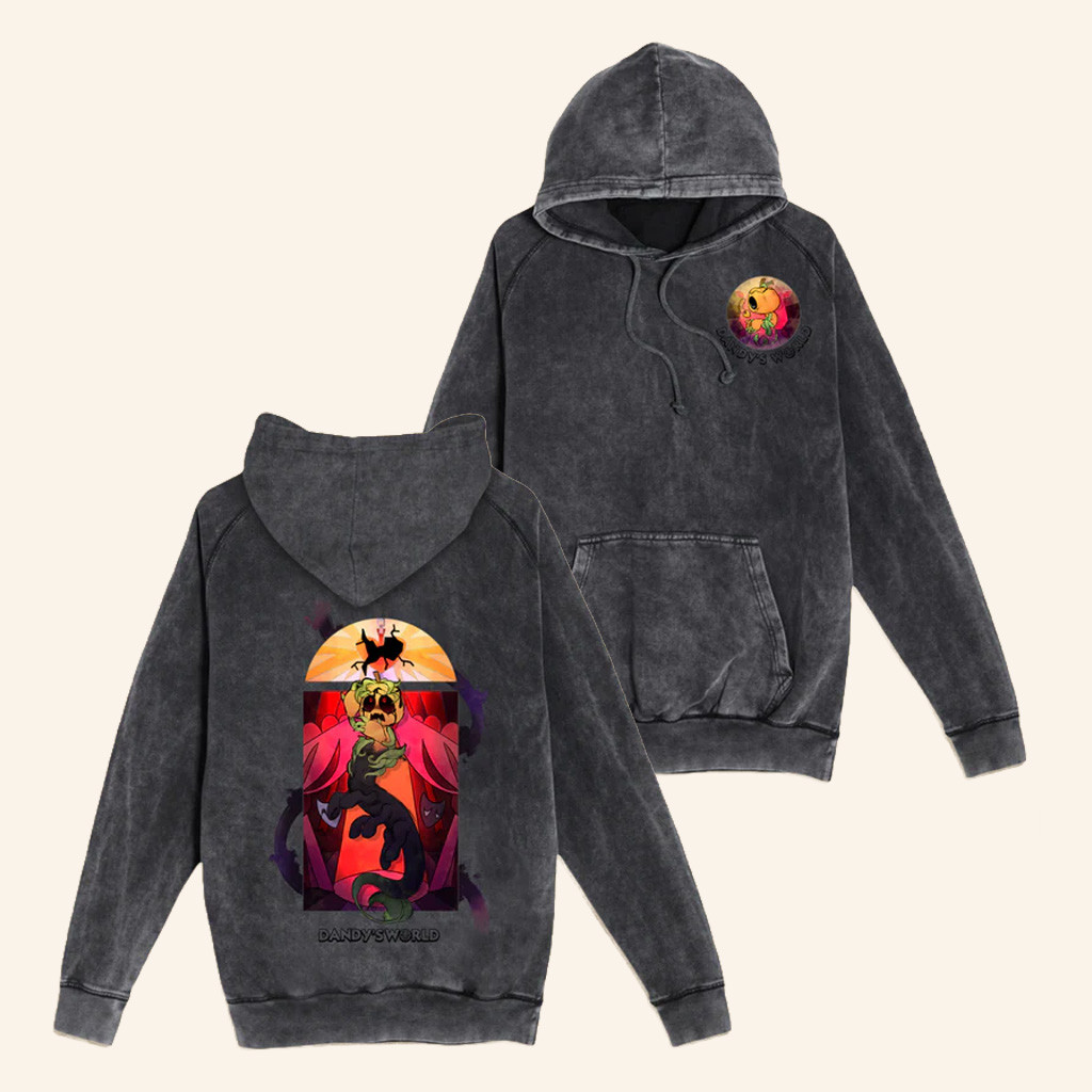 Dandy'S World Merch Gourdy Stained Glass Wash Hoodie Halloween Gifts For Adults Dandy'S World Merch Gourdy Stained Glass Wash Hoodie Halloween Gifts For Adults