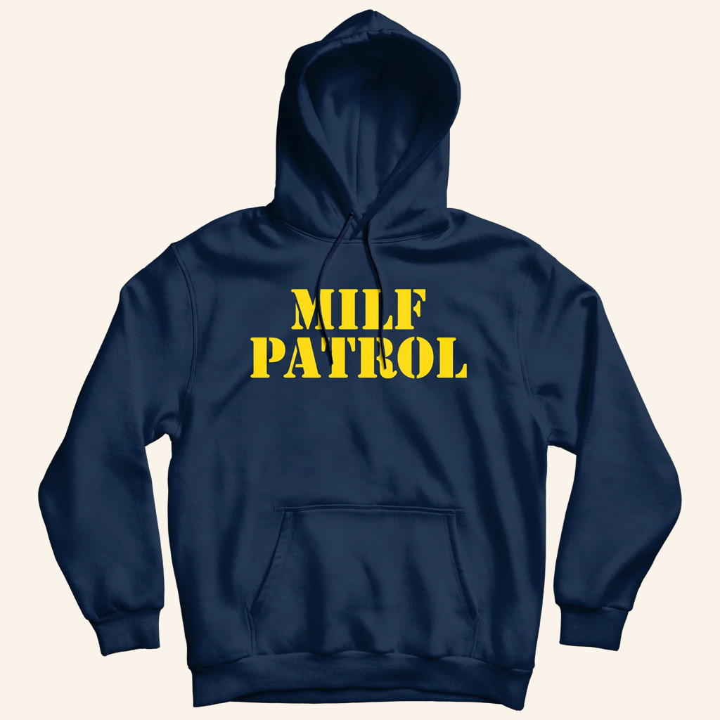 Danny Duncan Merch Milf Patrol Navy Hoodie Christmas Present For Dad Danny Duncan Merch Milf Patrol Navy Hoodie Christmas Present For Dad