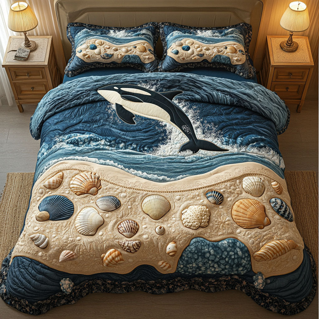 Dark Water Waltz Quilted Bedding Set Duvet Cover Bedspreads Whale Lovers Gifts For Him Dark Water Waltz Quilted Bedding Set Duvet Cover Bedspreads Whale Lovers Gifts For Him