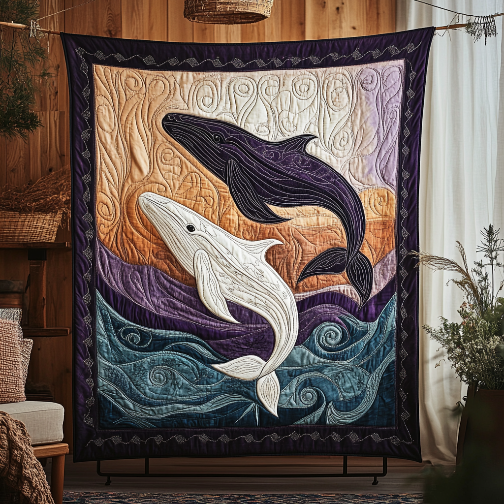 Deep Blue Quilted Blanket Cute Colorful Blanket Whale Gifts For Adults Deep Blue Quilted Blanket Cute Colorful Blanket Whale Gifts For Adults
