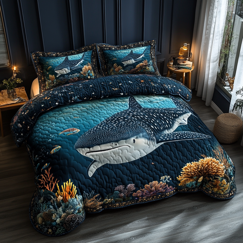 Deep Drifter Quilted Bedding Set Duvet Cover Bedspreads Ocean Themed Whale Gifts Deep Drifter Quilted Bedding Set Duvet Cover Bedspreads Ocean Themed Whale Gifts