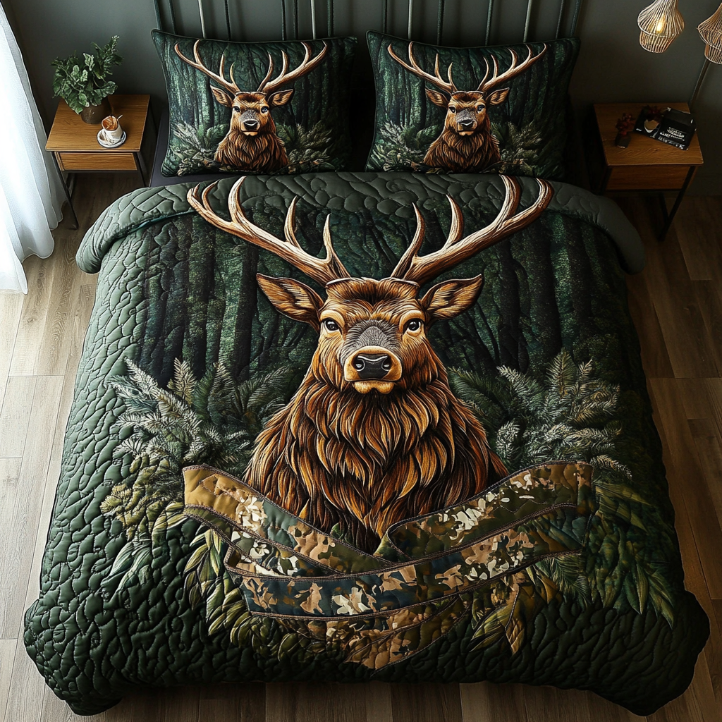 Deer Journey Quilted Bedding Set Duvet Cover Bedspreads Deer Gifts For Brothers Deer Journey Quilted Bedding Set Duvet Cover Bedspreads Deer Gifts For Brothers