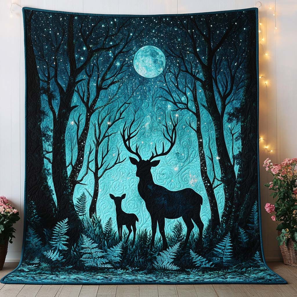 Deer Serenity Quilted Blanket Nice Throw Blanket Christmas Gifts For Deer Hunters Deer Serenity Quilted Blanket Nice Throw Blanket Christmas Gifts For Deer Hunters