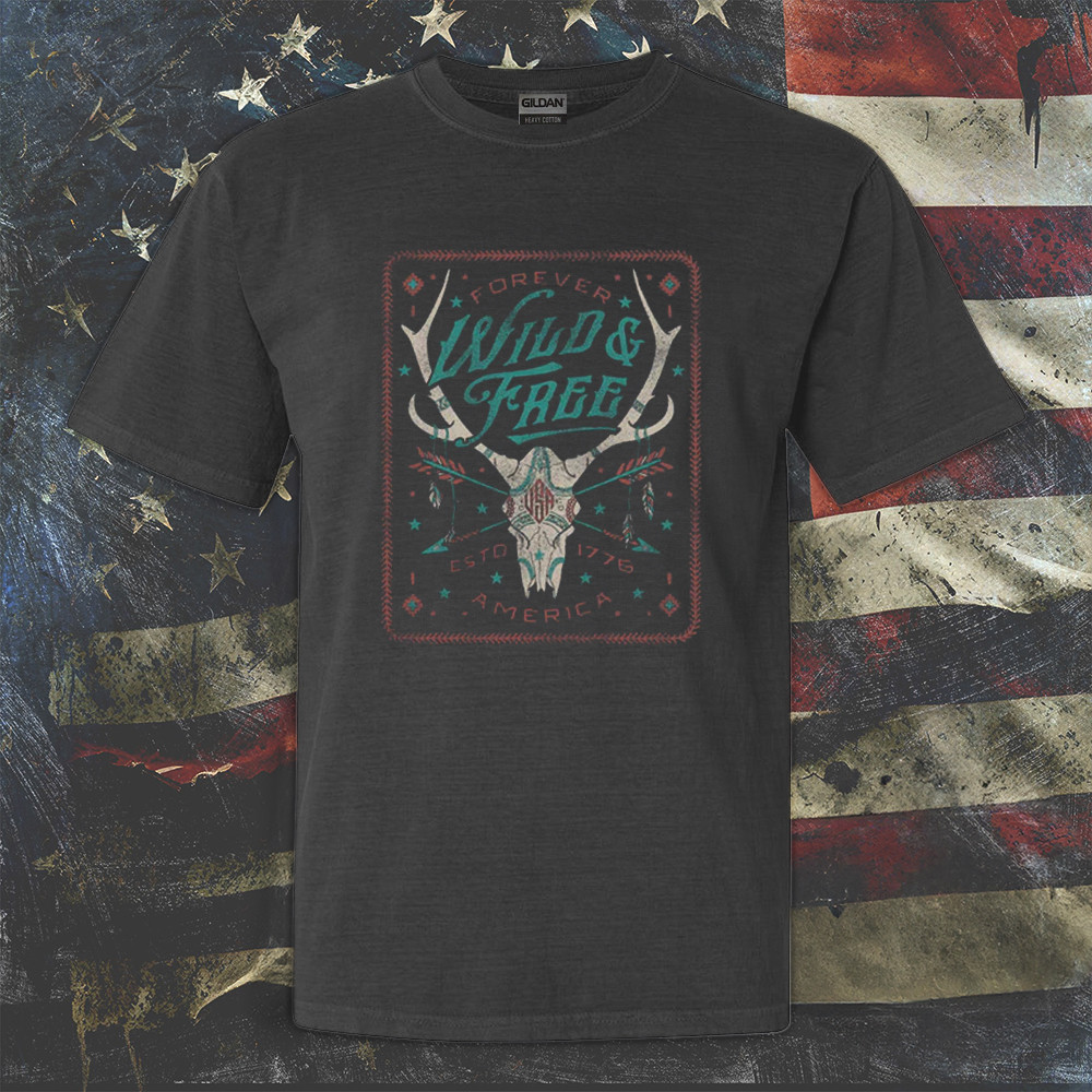 Deer Skull Forever Wild And Free Shirt Vintage Graphic Tees Gifts For Boyfriend Deer Skull Forever Wild And Free Shirt Vintage Graphic Tees Gifts For Boyfriend