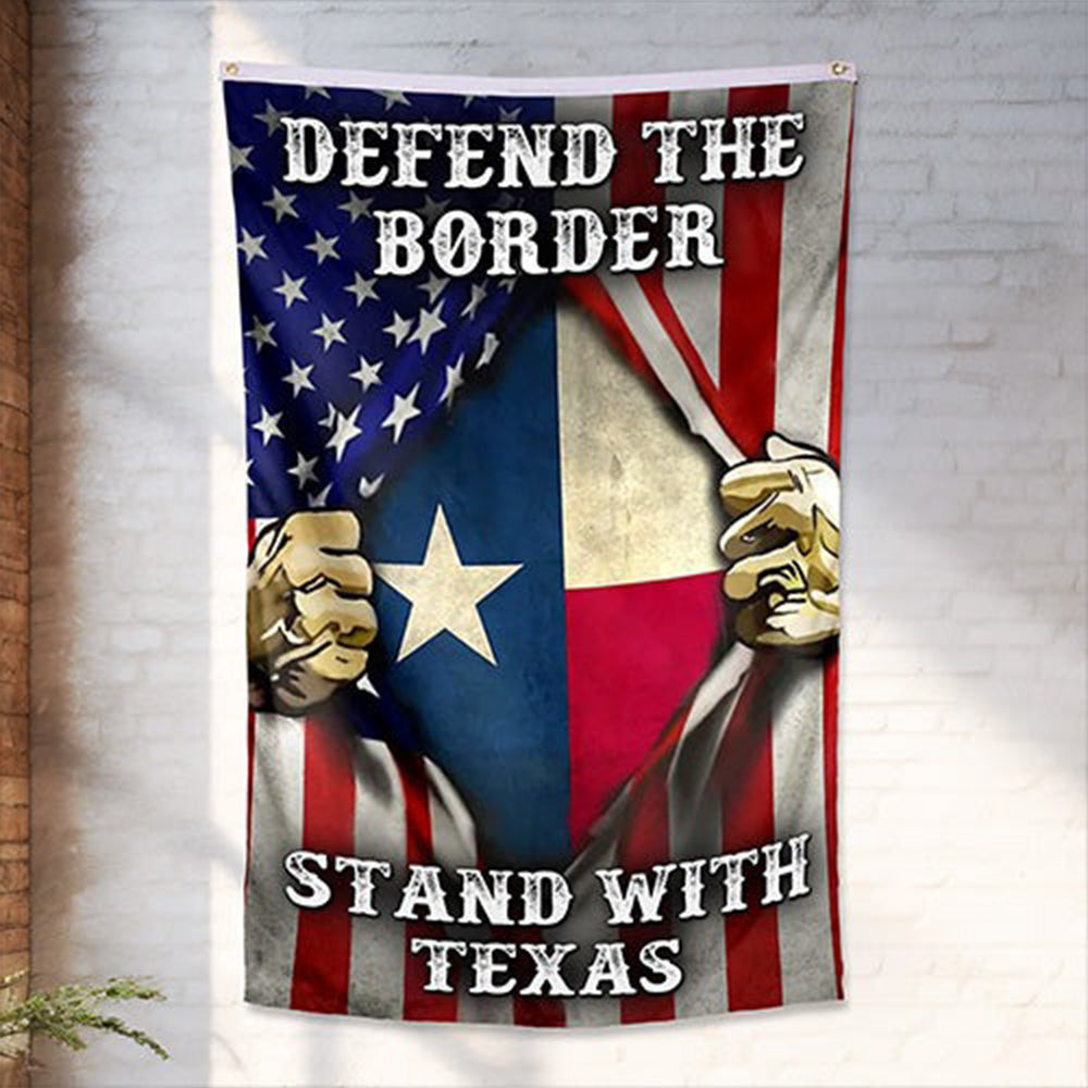 Defend The Border Stand With Texas Flag Come And Take It Razor Wire Flag USA Support Texas