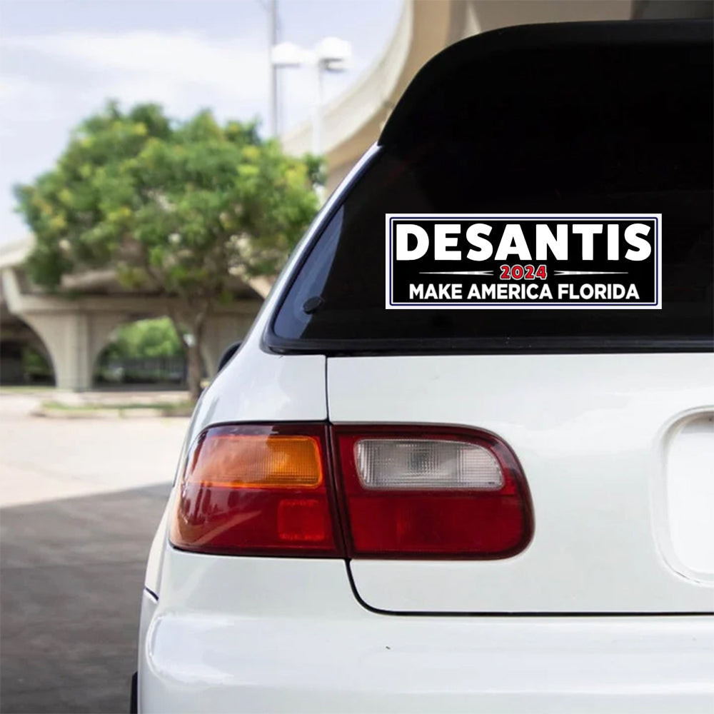 Desantis 2024 Make America Florida Car Stickers Ron Desantis 2024 Patriotic Car Decal Desantis 2024 Make America Florida Car Stickers Ron Desantis 2024 Patriotic Car Decal