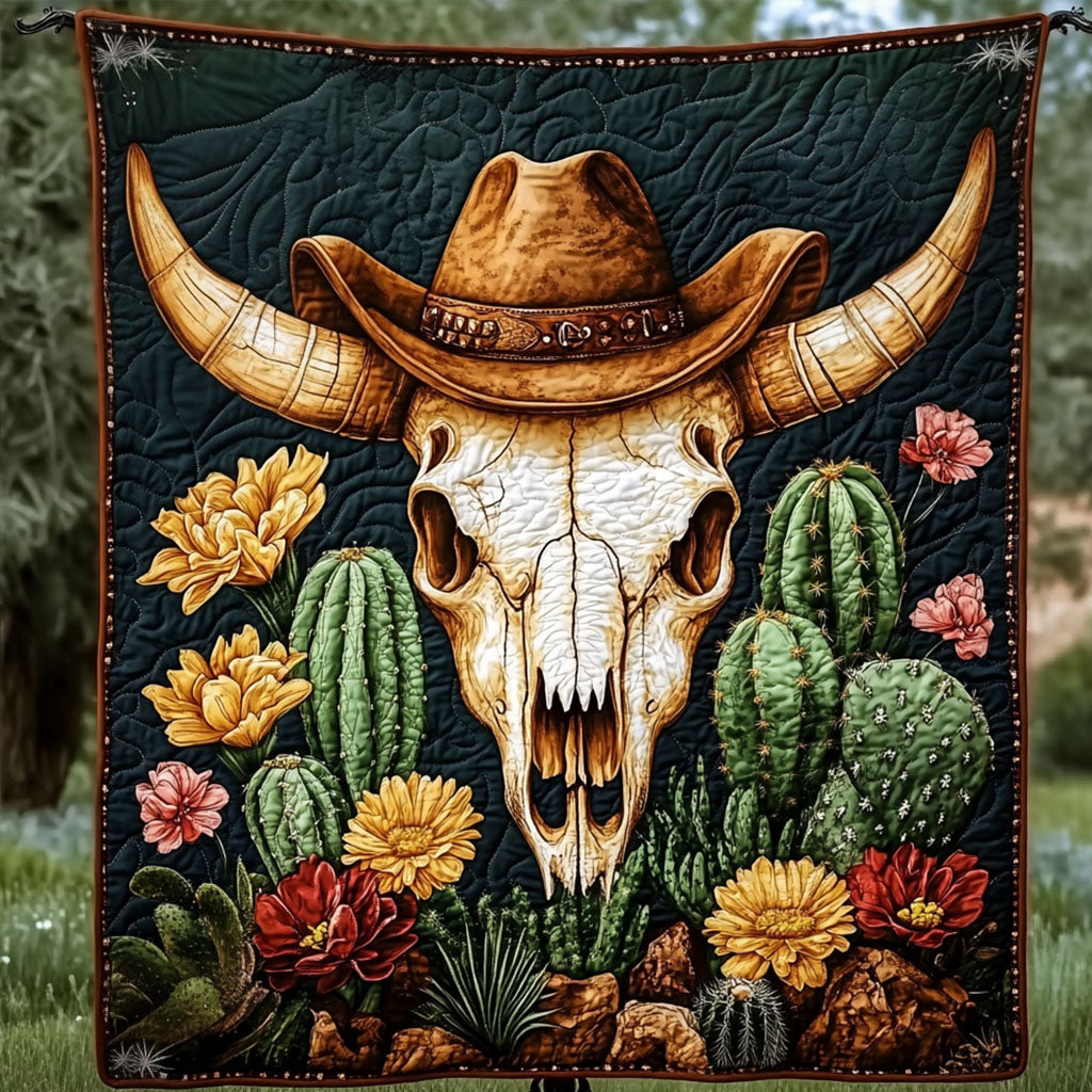 Desert Bloom Quilted Blanket Cute Colorful Blanket Cow Novelty Gifts Desert Bloom Quilted Blanket Cute Colorful Blanket Cow Novelty Gifts