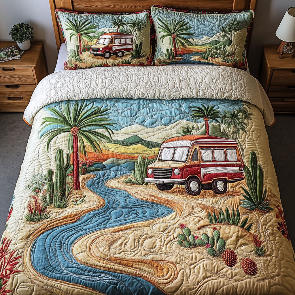 Desert Dreams Quilted Bedding Set Duvet Cover Bedspreads Themed Camping Gifts Desert Dreams Quilted Bedding Set Duvet Cover Bedspreads Themed Camping Gifts