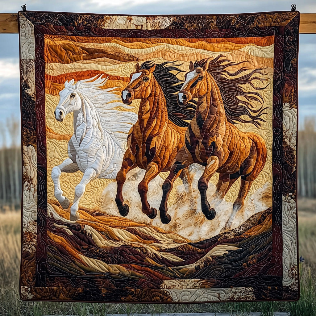 Desert Horse Quilted Blanket Nice Throw Blanket Horse Gifts For Equestrian Riders Desert Horse Quilted Blanket Nice Throw Blanket Horse Gifts For Equestrian Riders
