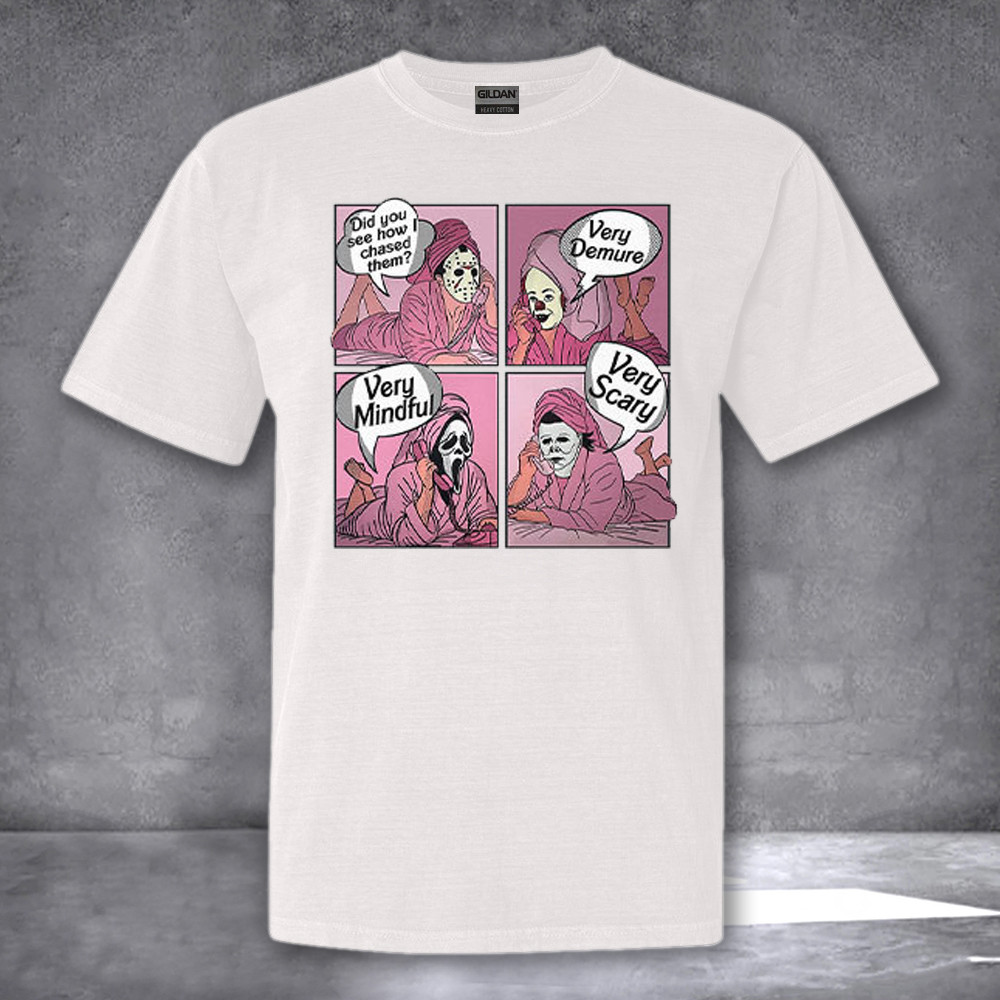 Did You See How I Chased Them Very Demure Very Mindful Very Scary Shirt Funny Halloween Gifts Did You See How I Chased Them Very Demure Very Mindful Very Scary Shirt Funny Halloween Gifts