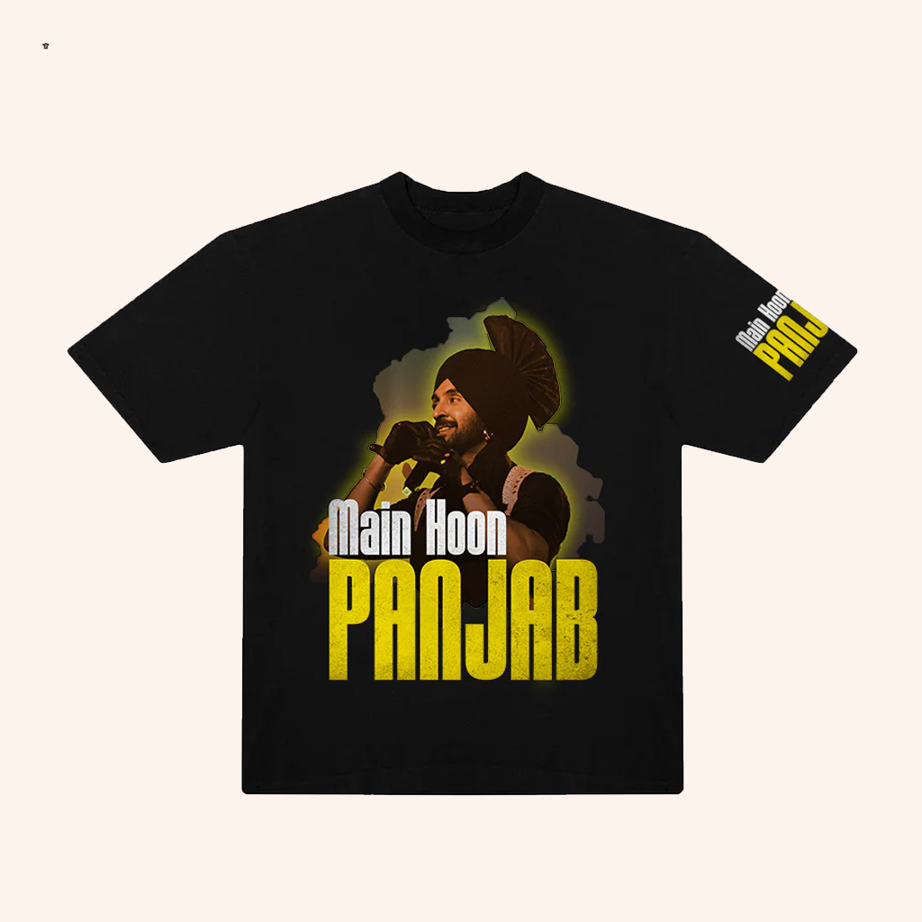 Diljit Dosanjh Merch Main Hoon Panjab T-Shirt Best Gifts For Music Lovers