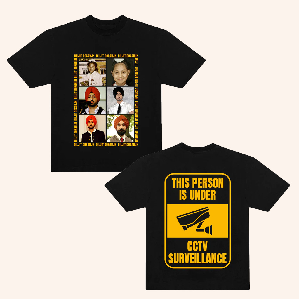 Diljit Dosanjh Merch This Person Is Under CCTV Surveillance T-Shirt Gift For Fans