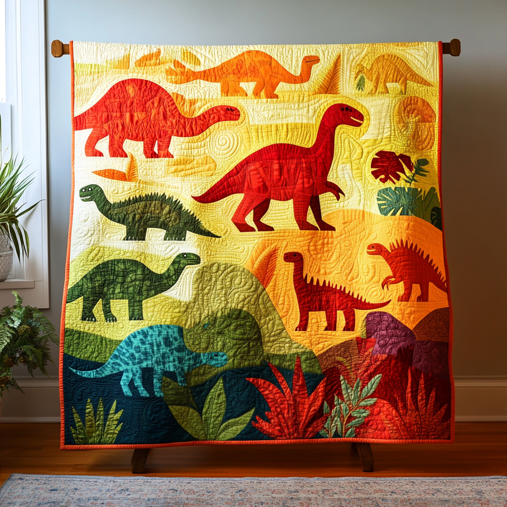 Dino Cuddle Quilted Blanket Cute Colorful Blanket Unique Dinosaur Gifts Dino Cuddle Quilted Blanket Cute Colorful Blanket Unique Dinosaur Gifts