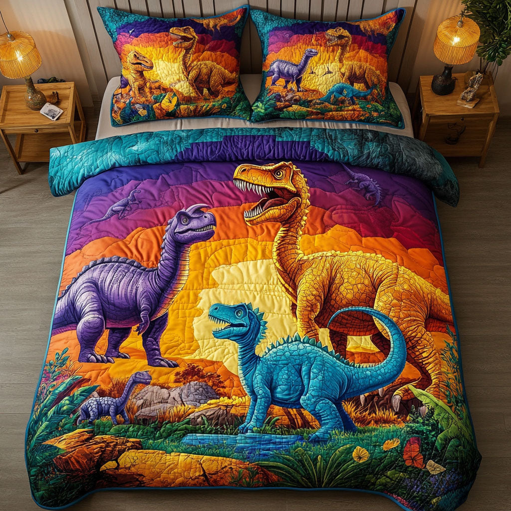 Dino Discovery Quilted Bedding Set Duvet Cover Bed Sheet Set Gifts For Dinosaur Lovers Dino Discovery Quilted Bedding Set Duvet Cover Bed Sheet Set Gifts For Dinosaur Lovers