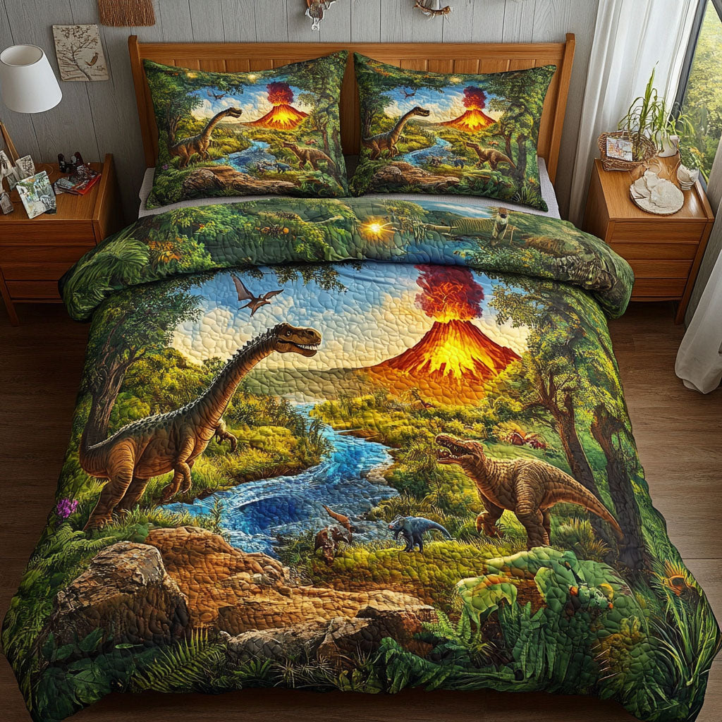 Dino Kingdom Quilted Bedding Set Duvet Cover Bed Sheet Set Dinosaur Presents Dino Kingdom Quilted Bedding Set Duvet Cover Bed Sheet Set Dinosaur Presents