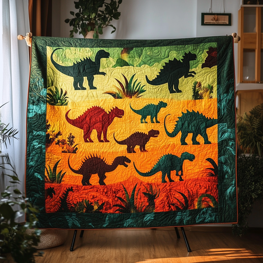 Dino Kingdom Quilted Blanket Cute Colorful Blanket Gifts For Dinosaur Lovers Dino Kingdom Quilted Blanket Cute Colorful Blanket Gifts For Dinosaur Lovers