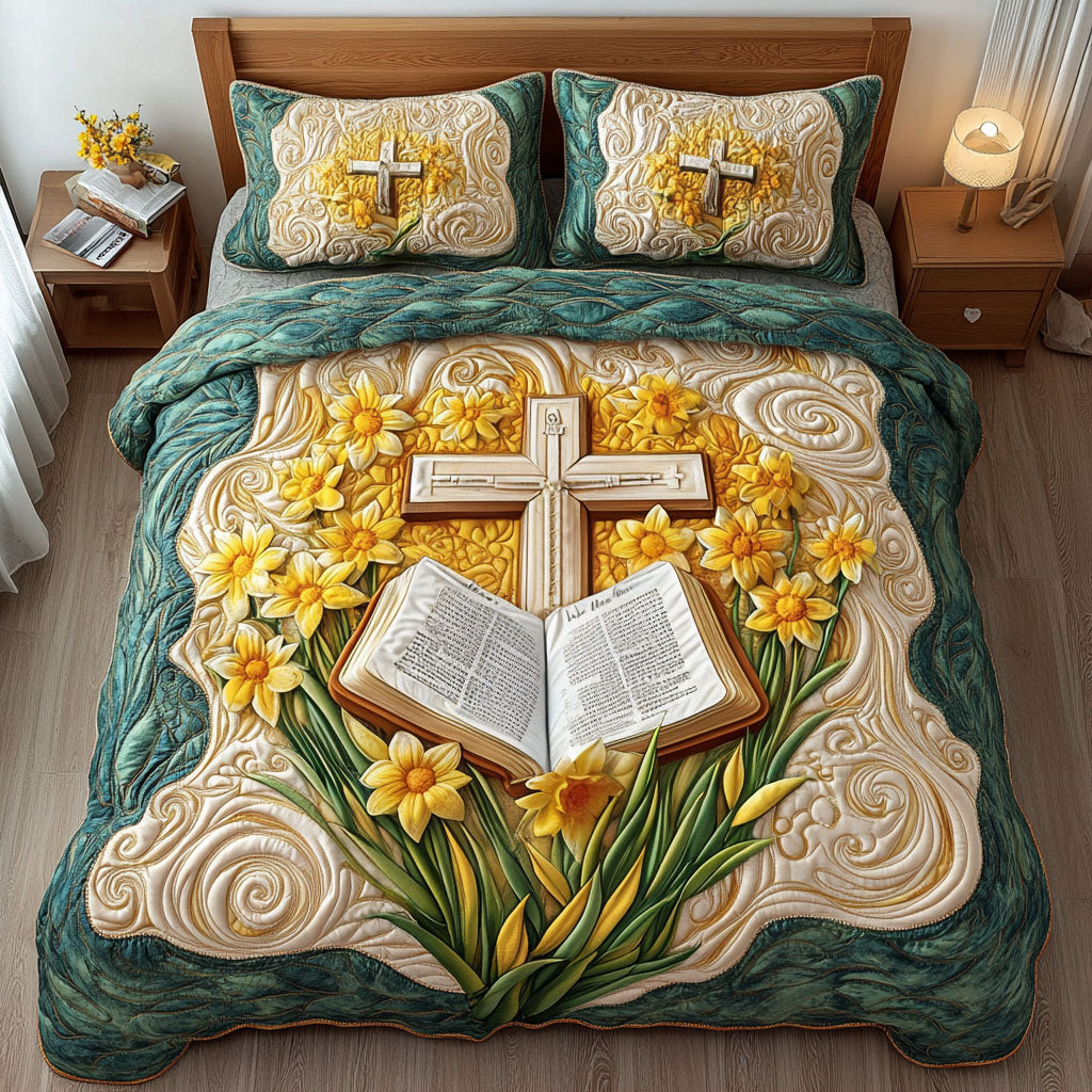 Divine Blooms Quilted Bedding Set Duvet Cover Bed Sheet Set Faith Based Gifts Divine Blooms Quilted Bedding Set Duvet Cover Bed Sheet Set Faith Based Gifts