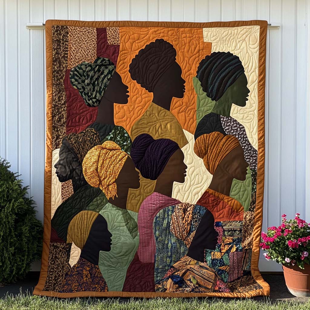 Divine Silhouettes Quilted Blanket Nice Throw Blanket Gifts For Black History Month Divine Silhouettes Quilted Blanket Nice Throw Blanket Gifts For Black History Month