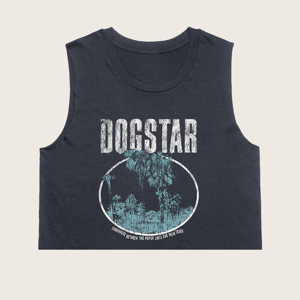 Dogstar Merch Somewhere Between The Power Lines And Palm Trees Cropped Tank Gift For Her Dogstar Merch Somewhere Between The Power Lines And Palm Trees Cropped Tank Gift For Her