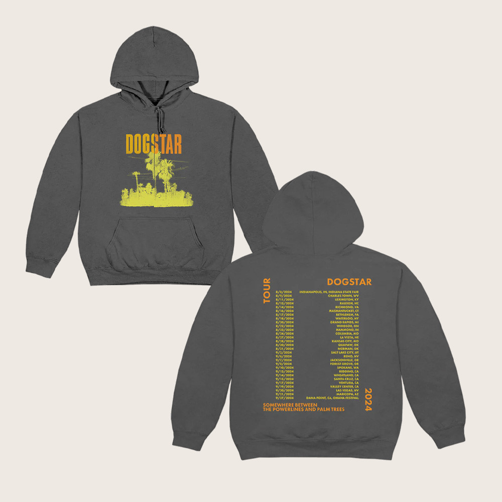 Dogstar Merch Somewhere Between The Power Lines And Palm Trees Tour 2024 Hoodie Fan Apparel