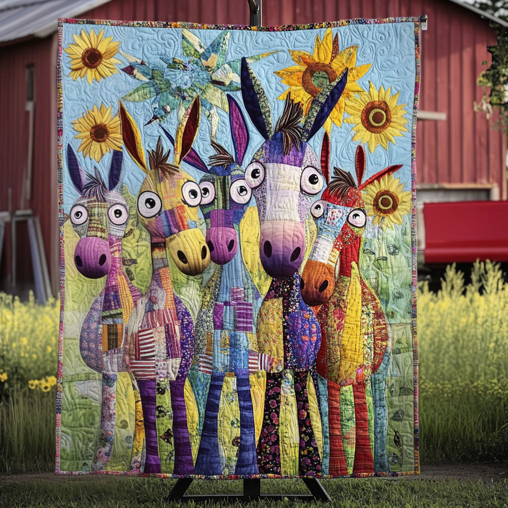 Donkey Mischief Quilted Blanket Sofa Throw Blanket Funny Donkey Gifts Donkey Mischief Quilted Blanket Sofa Throw Blanket Funny Donkey Gifts