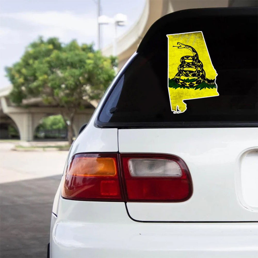 Don't Tread On Me Alabama Map Car Stickers Pro Gun Rights Patriotic Car Decal Gun Lovers Gifts Don't Tread On Me Alabama Map Car Stickers Pro Gun Rights Patriotic Car Decal Gun Lovers Gifts