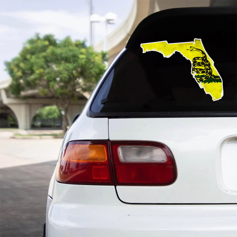 Don't Tread On Me Florida Map Car Stickers Right To Bear Arms Car Decal Gifts For Patriots Don't Tread On Me Florida Map Car Stickers Right To Bear Arms Car Decal Gifts For Patriots