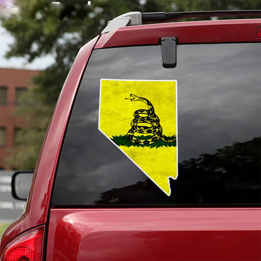 Don't Tread On Me Nevada Map Car Stickers 2nd Amendment Car Decal Gifts For Gun Owners