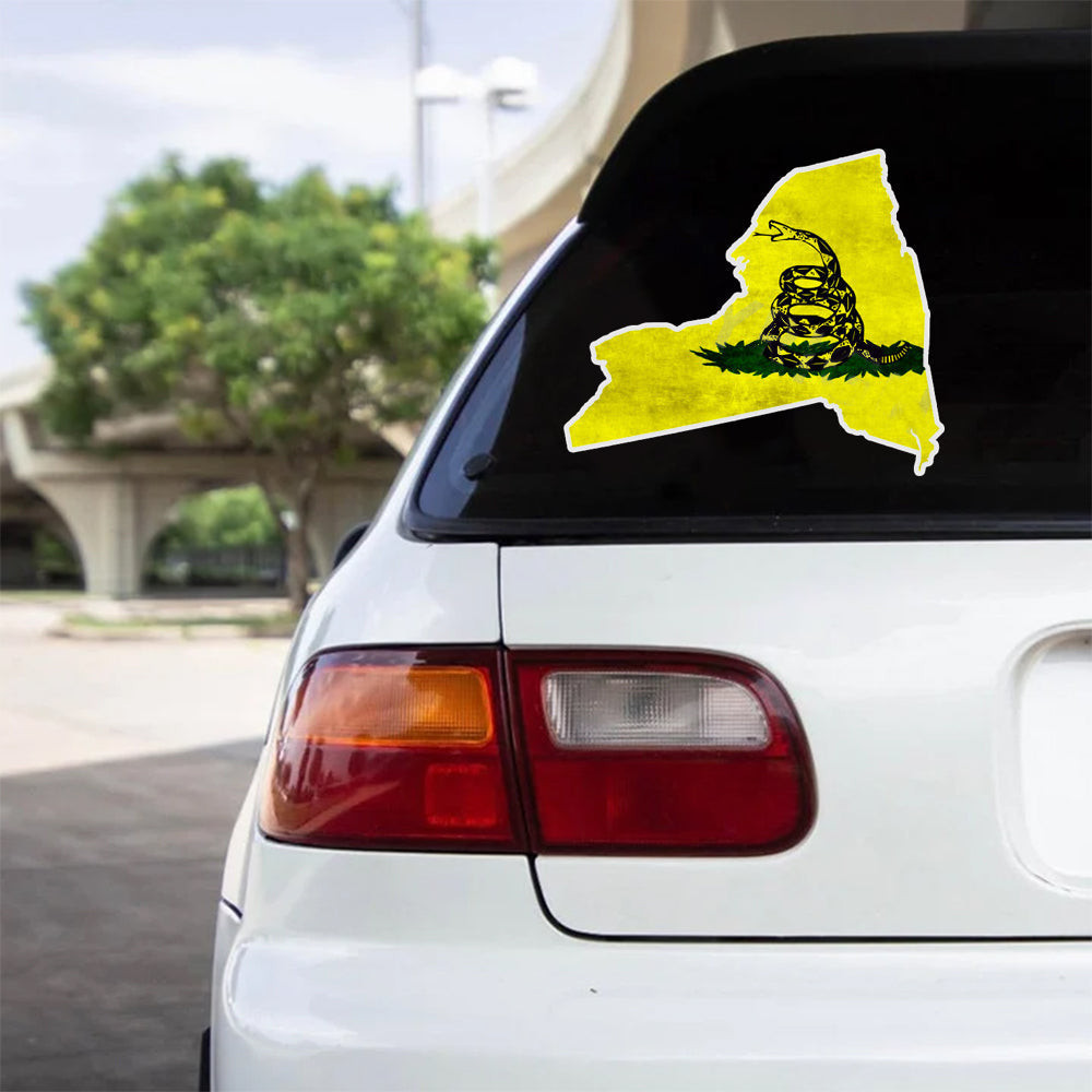 Don't Tread On Me New York Map Car Stickers Patriotic Car Decal 2nd Amendment Merchandise Don't Tread On Me New York Map Car Stickers Patriotic Car Decal 2nd Amendment Merchandise