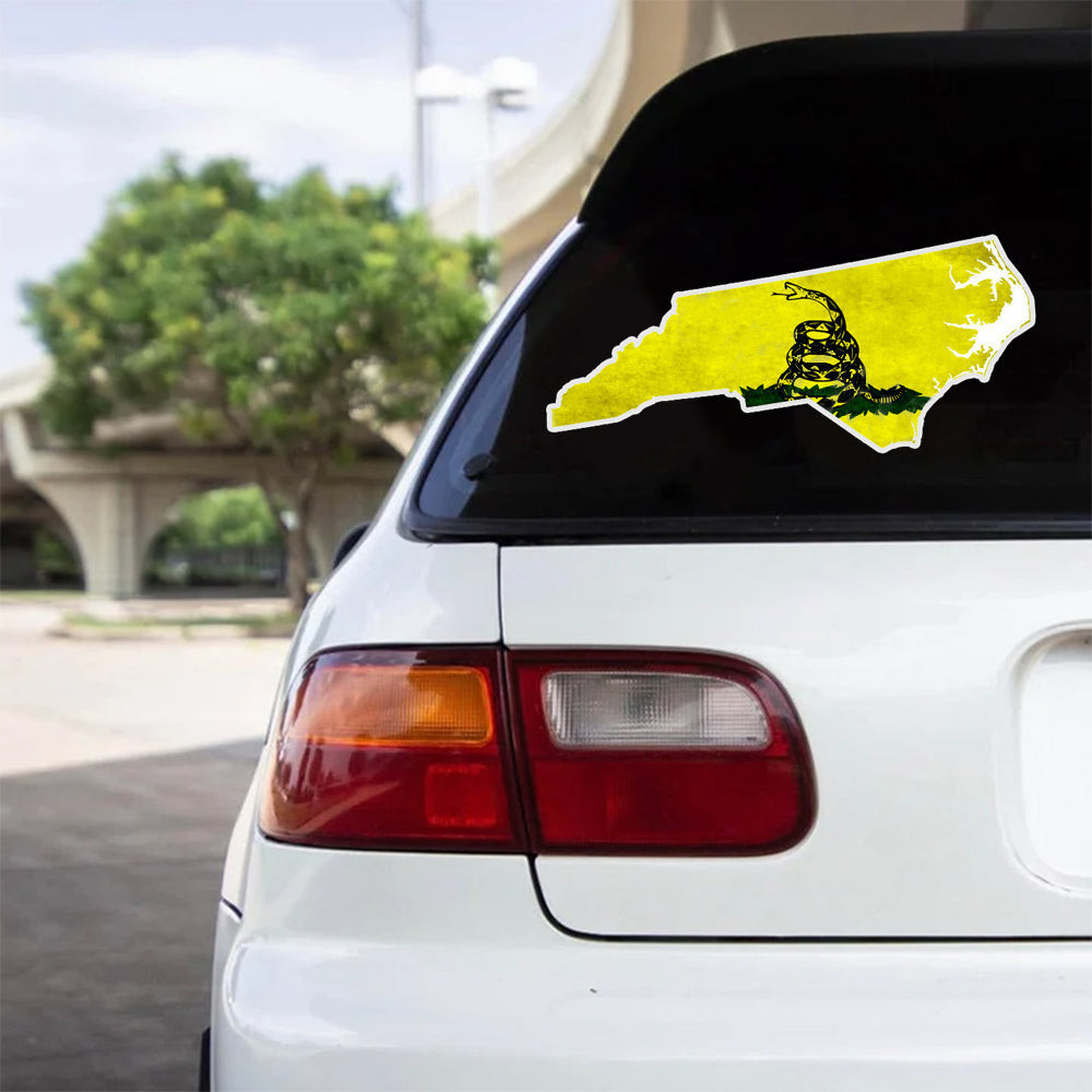 Don't Tread On Me North Carolina Map Car Stickers Patriotic Car Decal Pro Gun Rights Merch Don't Tread On Me North Carolina Map Car Stickers Patriotic Car Decal Pro Gun Rights Merch