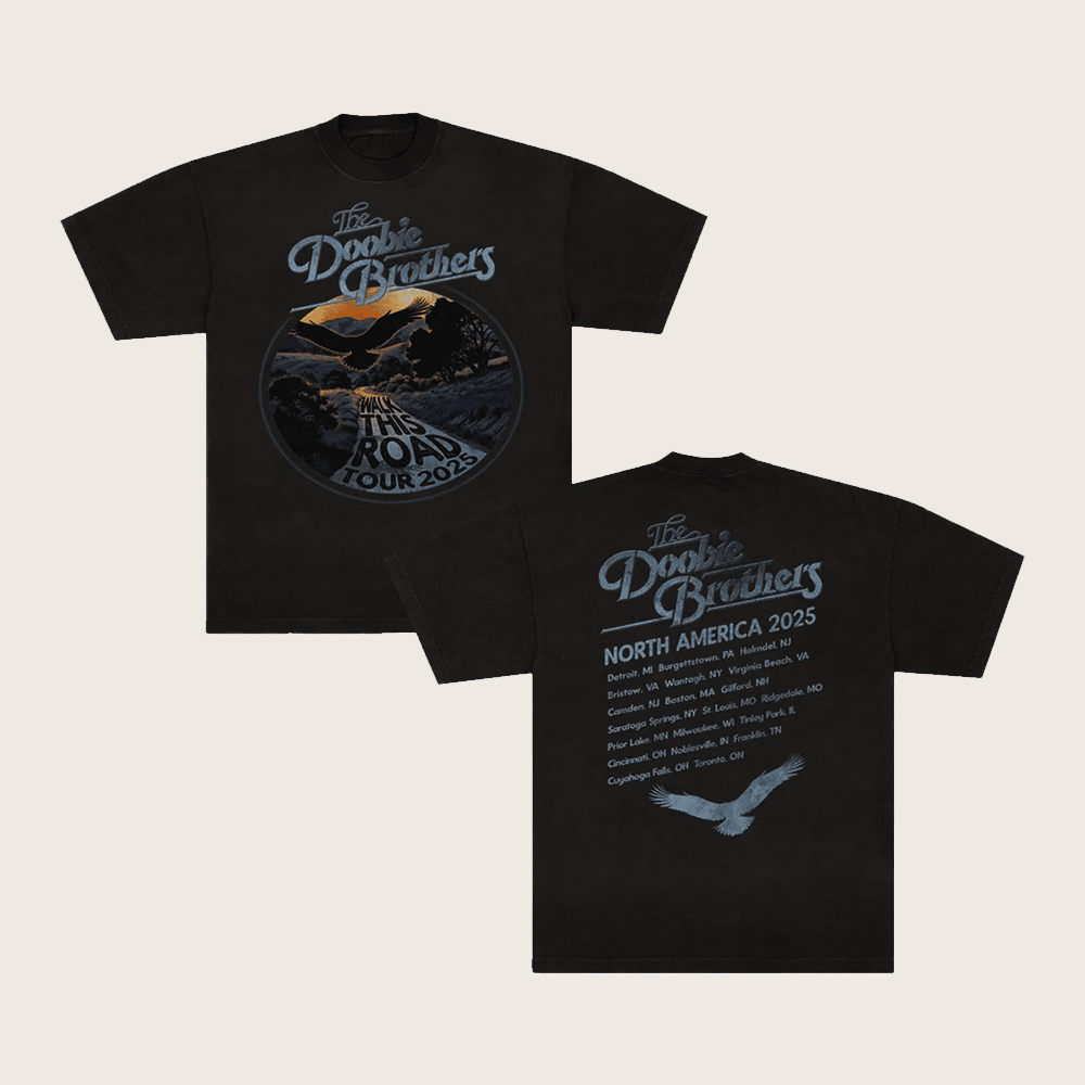 Doobie Brothers Merch Eagle Walk This Road Tour 2025 T-Shirt Gifts For Music Lovers Doobie Brothers Merch Eagle Walk This Road Tour 2025 T-Shirt Gifts For Music Lovers