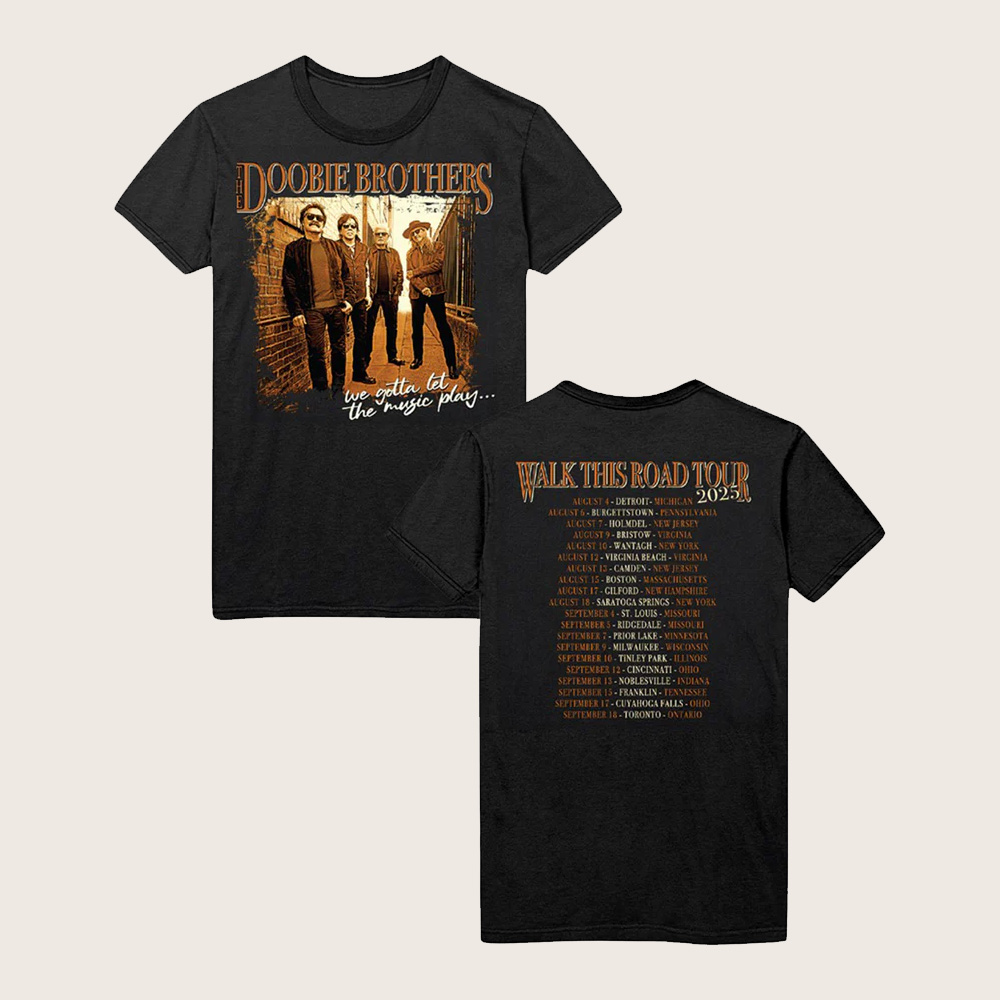 Doobie Brothers Merch Walk This Road Tour 2025 T-Shirt Music Gift Ideas For Guys Doobie Brothers Merch Walk This Road Tour 2025 T-Shirt Music Gift Ideas For Guys